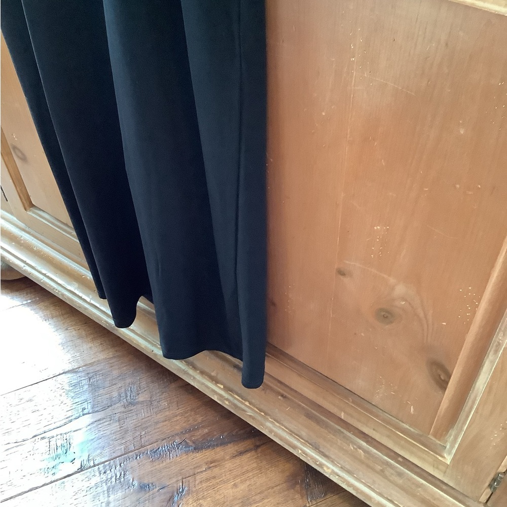 Express. Womens Solid Black Rayon/Poly Long Skirt… - image 4